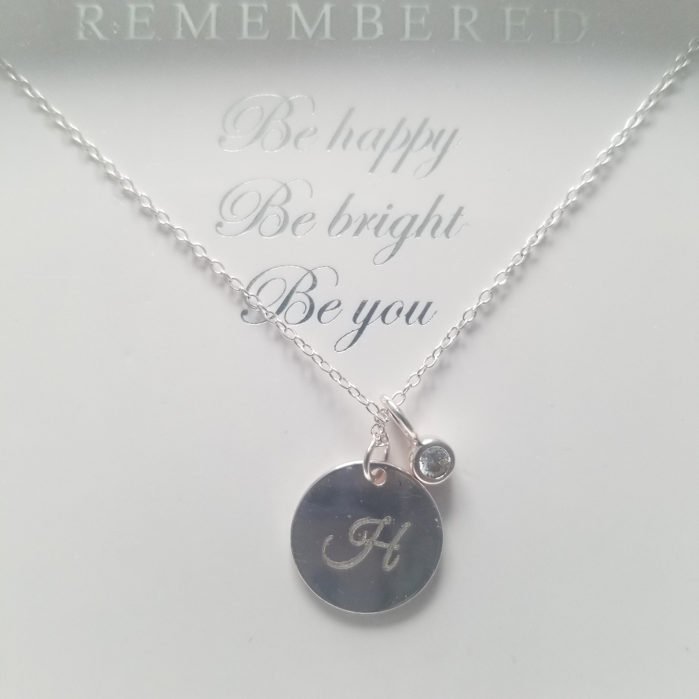 Things Remembered 16" Sterling Silver Monogrammed Necklace